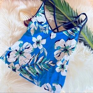 🔴 JAG tankini top, padded bra w. elastic band incorporated, criss-cross straps,S